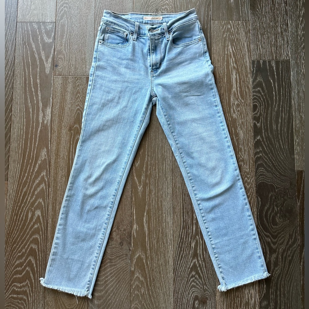 Levi’s 724 High Rise Straight Crop Jeans Size 25